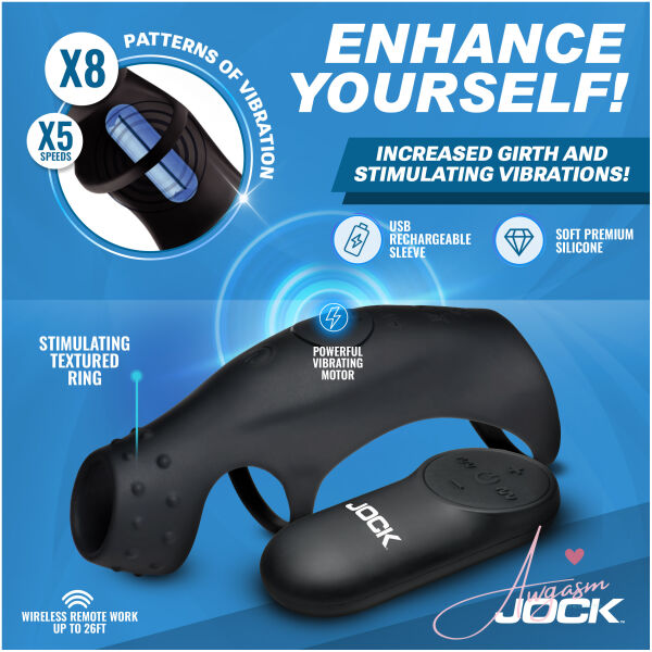 Rush Vibrating Penis Sleeve C-Ring w/ Remote - Image 2