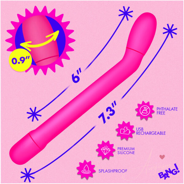 Slim G-Spot Vibrator - Pink - Image 4