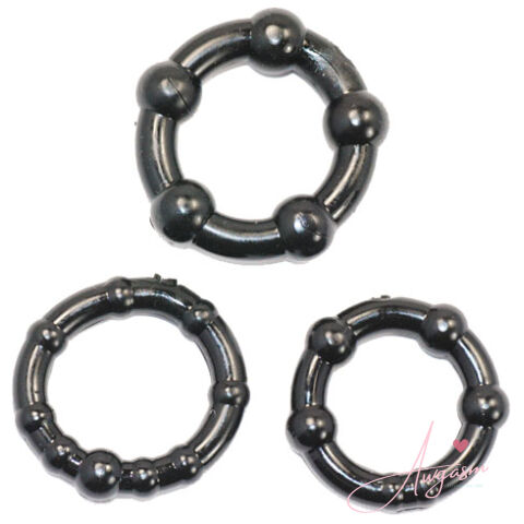 Stay Hard Beaded Cock Rings