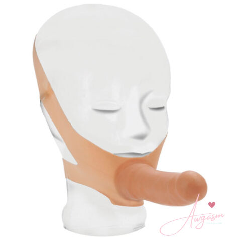 The Accommodator Face Strap On Dildo Flesh