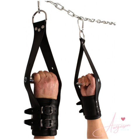 The Red Deluxe Leather Suspension Handcuffs