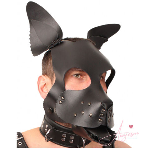 The Red Leather Puppy Dog Mask