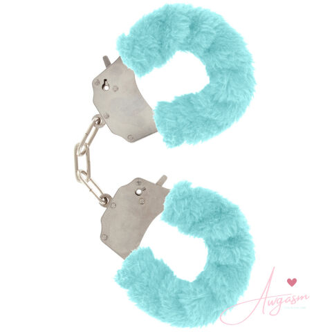 ToyJoy Furry Fun Wrist Cuffs Aqua