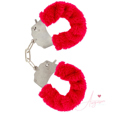 ToyJoy Furry Fun Wrist Cuffs Red