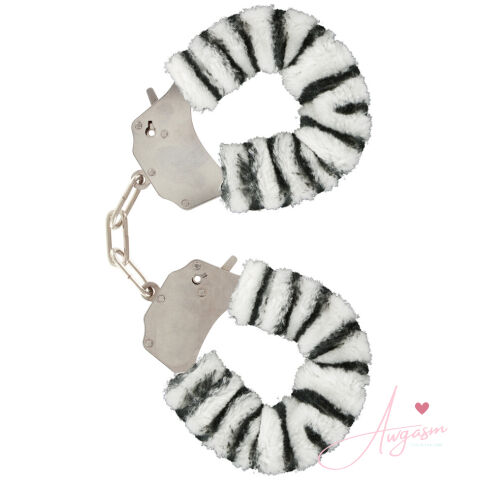 ToyJoy Furry Fun Wrist Cuffs Zebra