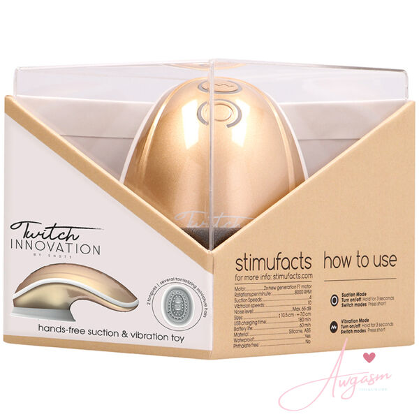 Twitch Gold Hands Free Suction And Vibration Toy - Image 5