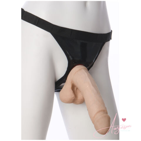 VacULock Ultraskyn 8 Inch Realistic Cock With Ultra Harness