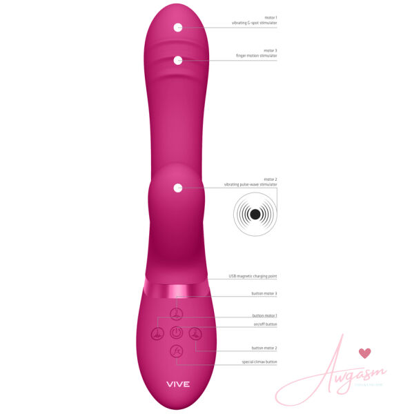 Vive Tani Finger Motion With Pulse Wave Vibrator Pink - Image 2