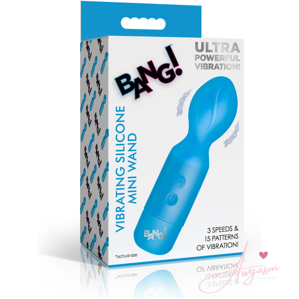 18X Vibrating Silicone Mini Wand - Blue - Image 6