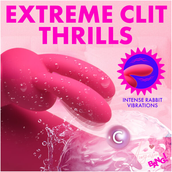 Come Hither Silicone Rabbit Vibrator - Pink - Image 3