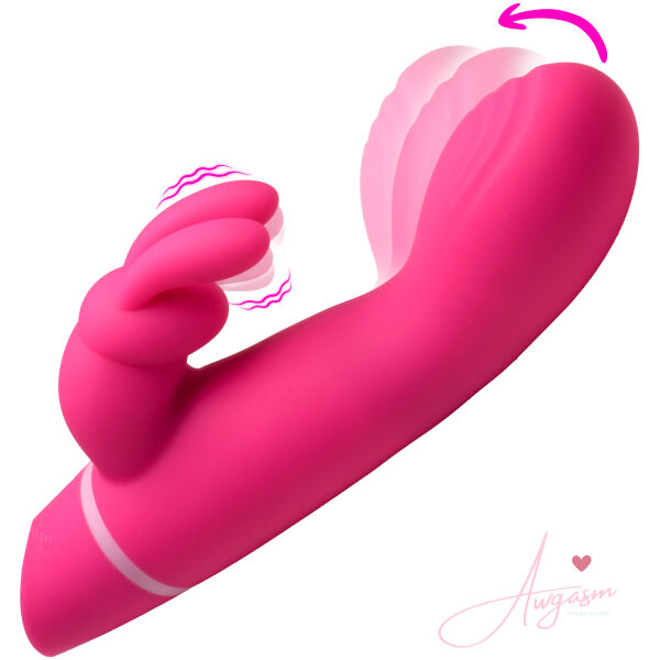 Come Hither Silicone Rabbit Vibrator - Pink - Image 5
