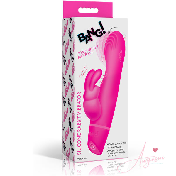 Come Hither Silicone Rabbit Vibrator - Pink - Image 6
