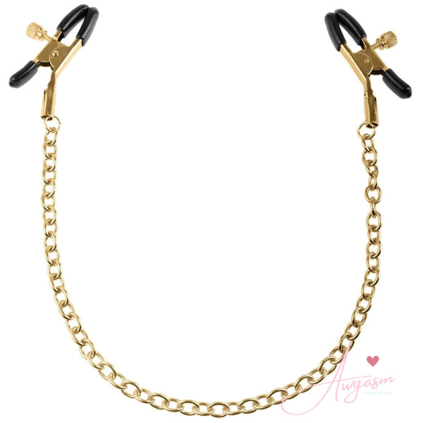 Fetish Fantasy Gold Chain Nipple Clamps - Image 2