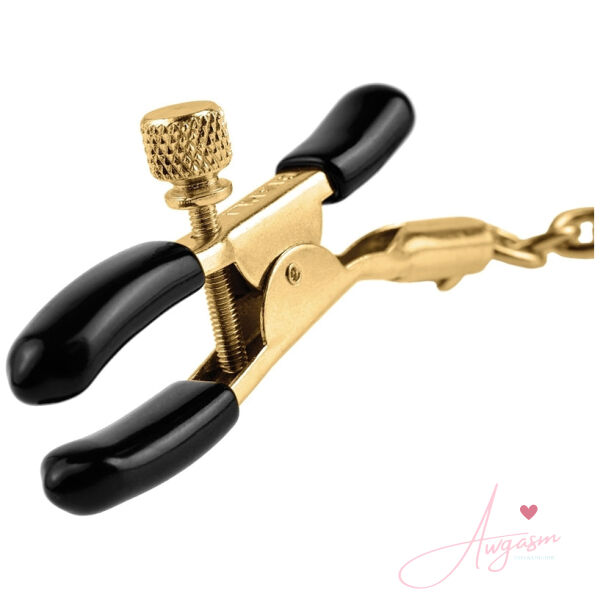 Fetish Fantasy Gold Chain Nipple Clamps - Image 3
