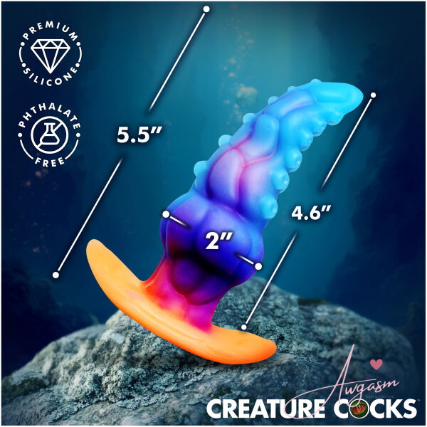 Glowtopus Glow-in-the-Dark Silicone Anal Plug - Image 4