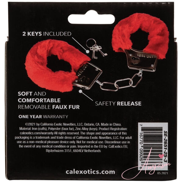 Playful Furry Cuffs-Red - Image 4