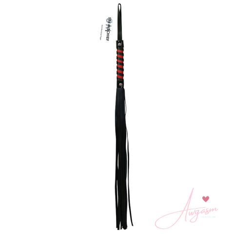 S&M Red & Black Stripe Flogger