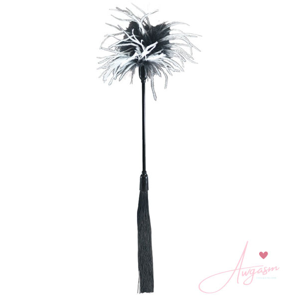 S&M Whip & Tickle-Black/White - Image 2