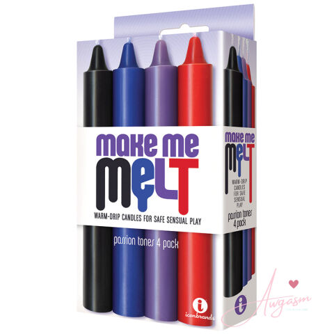 The 9's  Make Me Melt Drip Candles-Passion Tones (4 Pack)