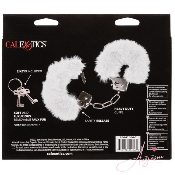 Ultra Fluffy Furry Cuffs-White - Image 4
