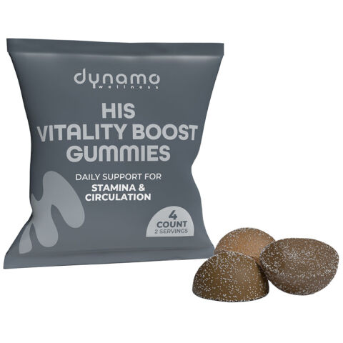 Dynamo Wellness His Vitality Boost Gummies Foil 2 Servings