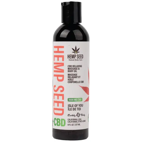 Earthly Body Hemp Seed Relaxing Massage and Body Oil-Isle Of You 8oz