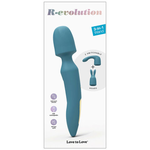 Love To Love R-Evolution Rechargeable Wand-Teal Me