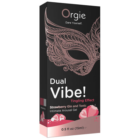 Orgie Dual Vibe! Intimate Arousal Gel-Strawberry Gin and Tonic