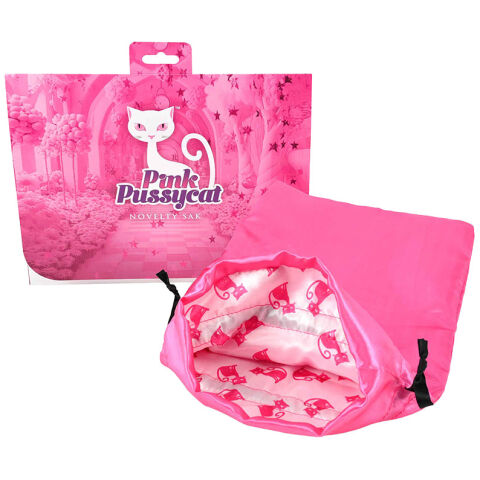 Pink Pussycat Antibacterial Toy Bag