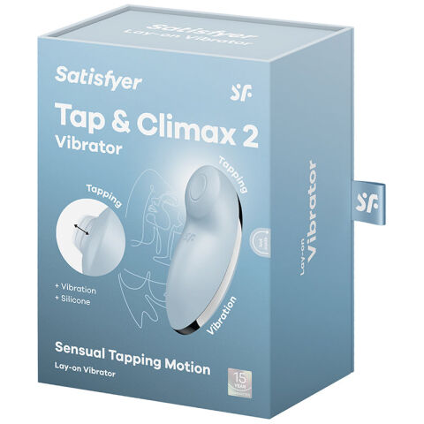 Satisfyer Tap and Climax 2-Blue