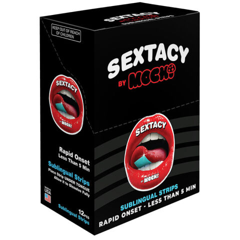 Sextacy Sublingual Strip Display of 12