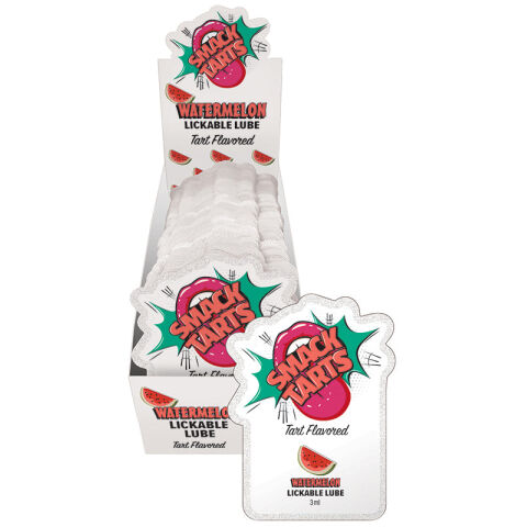 Smack Tarts Lickable Lube-Sour Watermelon 3ml Pouch Display of 36