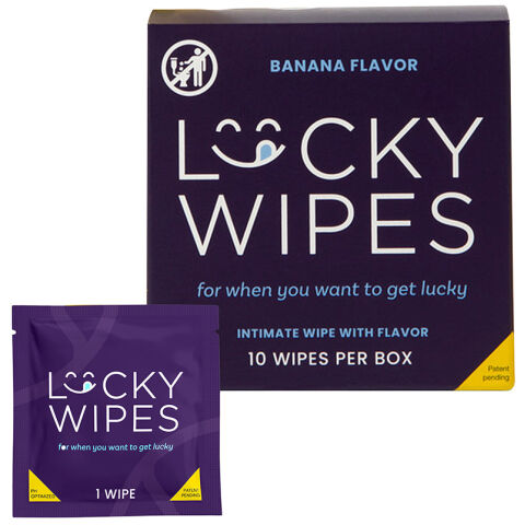 Sweetums Flavored Lucky Wipes For Men-Banana