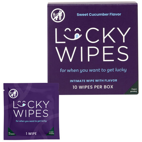 Sweetums Flavored Lucky Wipes For Men-Sweet Cucumber