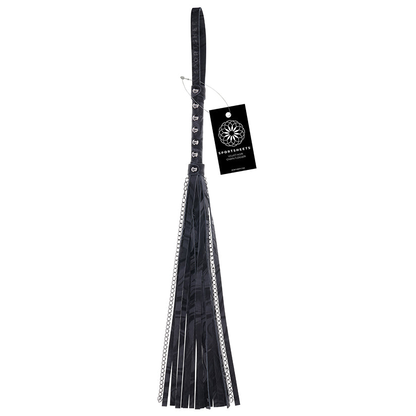 Velvet Noir Chain Flogger