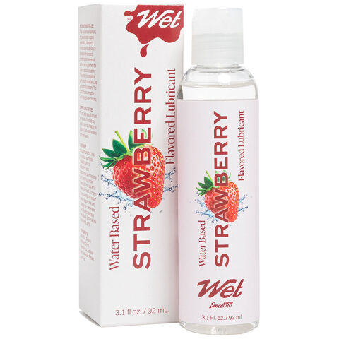 Wet Flavored Lubricant Strawberry 3.1oz